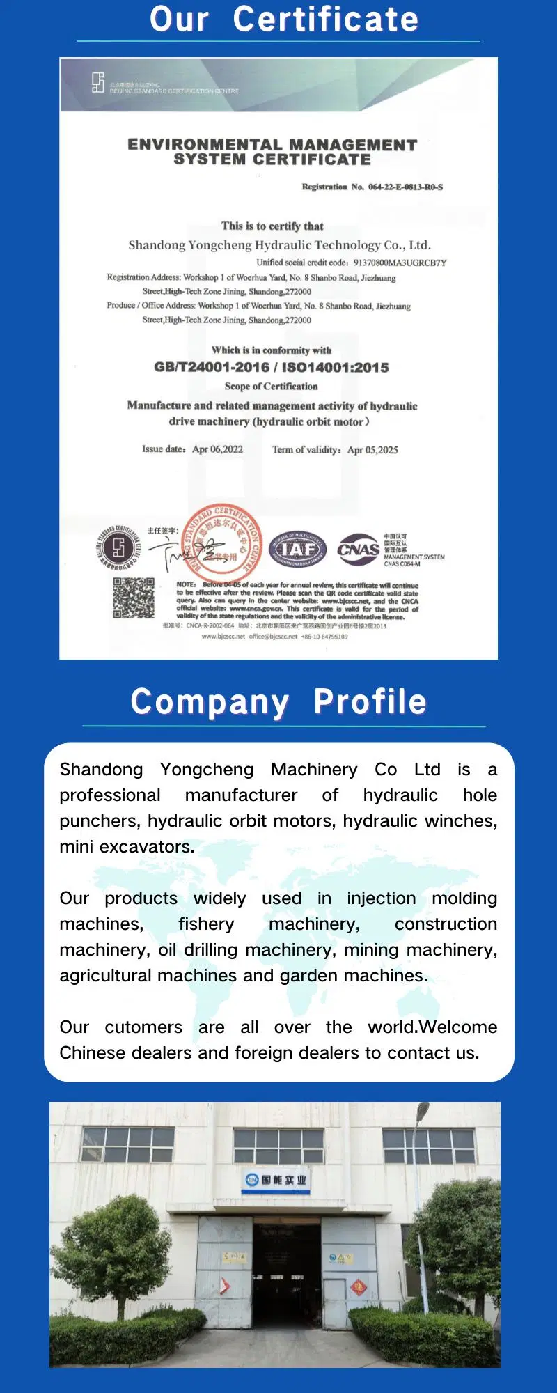 Bmm-8 Bmm-12.5 Bmm-20 Bmm-32 Bmm-40 Bmm-50 China Cheap Eaton/M+S/White/Parker Hydraulic Cycloid Orbit Orbital Motor Bmm Series