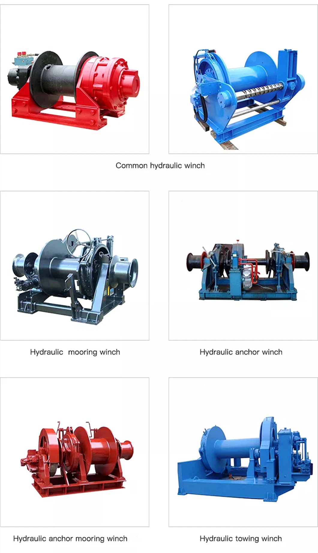 High Speed Small Hydraulic Winch Hydraulic Excavator Winch 50 Ton Marine Hydraulic Winch